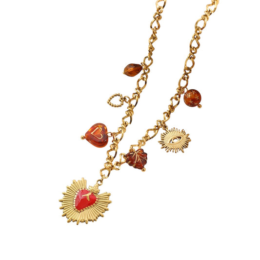 Collar multi corazón