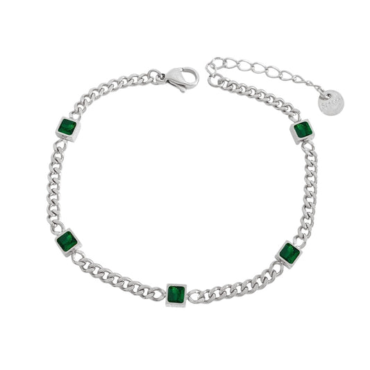 Pulsera circonia verde