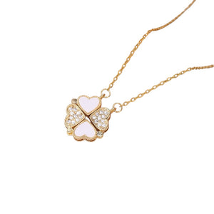 Collar 4 corazones blanco y circonia Collar 4 corazones blanco y circonia