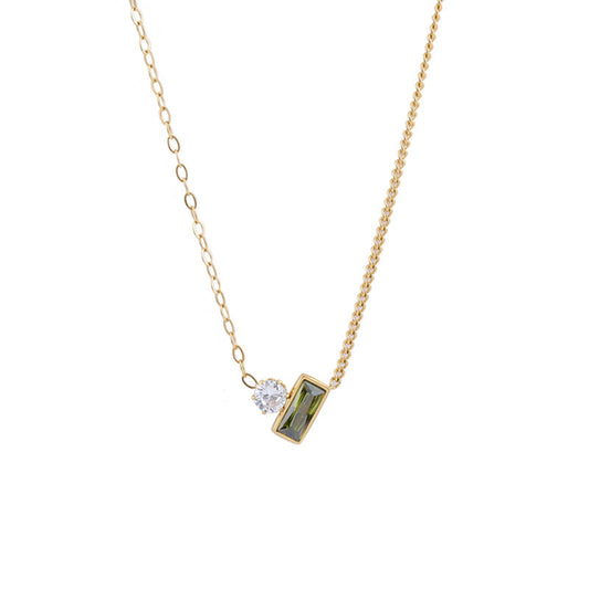 Collar verde circonia