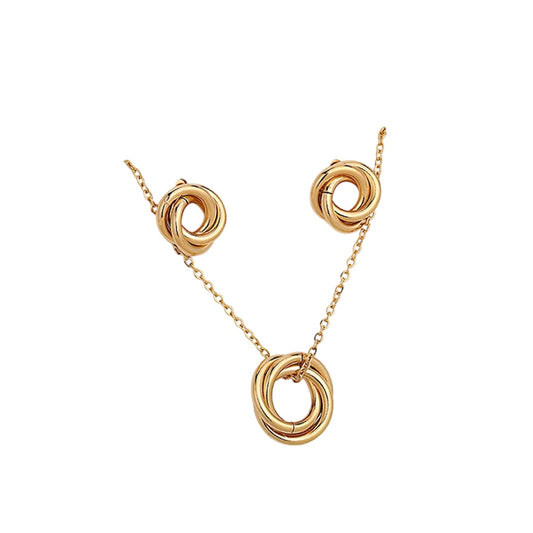 Juego de aros dorado