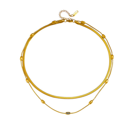 Collar doble bolitas