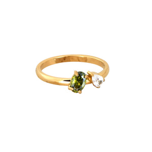 Anillo circonia verde 🫒 Anillo circonia verde 🫒