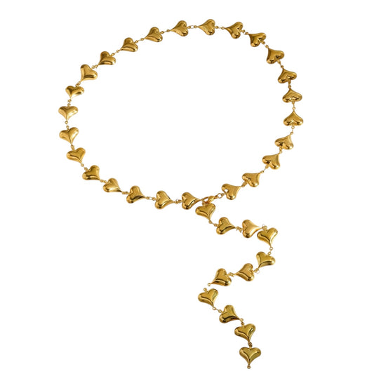 Collar corbata corazón 💛