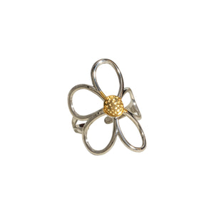 Anillo flor bicolor silueta Anillo flor bicolor silueta