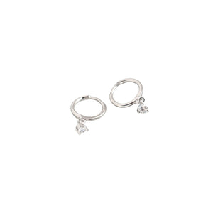 Huggie circonia plata 925 Huggie circonia plata 925