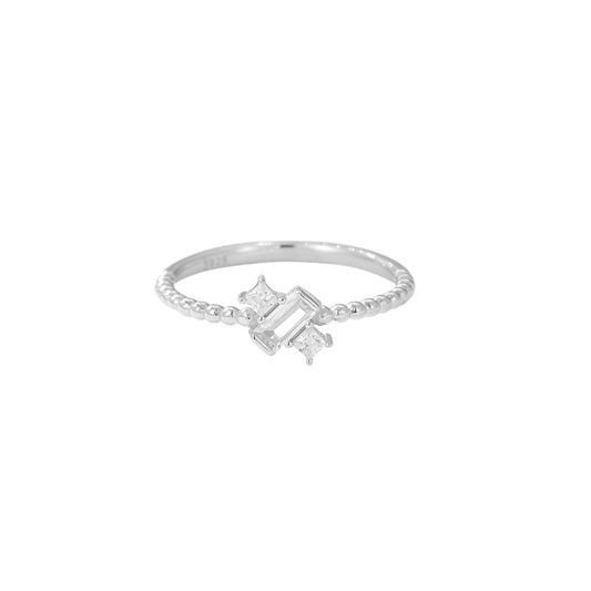 Anillo circonia plata 925