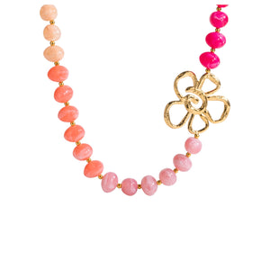 Collar cuentas y flor Collar cuentas y flor