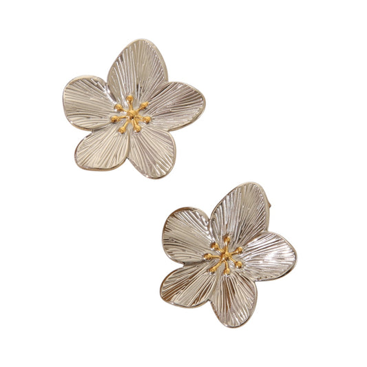 Arete flor bicolor