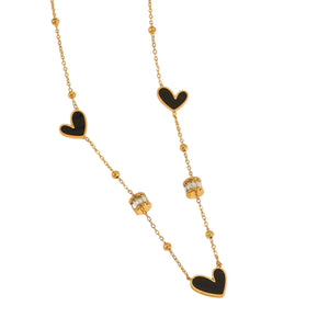 Collar corazón negro Collar corazón negro