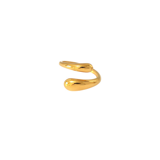 Anillo 2 gotas dorado