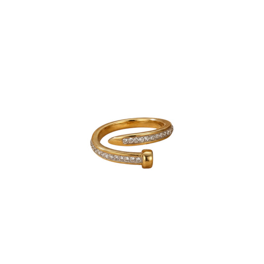 Anillo clavo circonia
