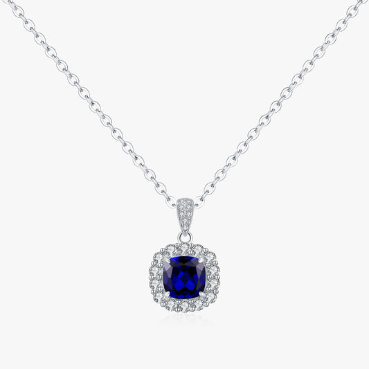 Collar azul plata 925