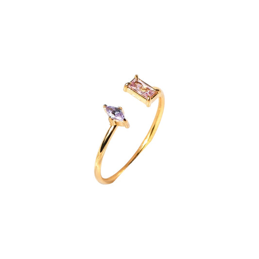 Anillo cristal rosa