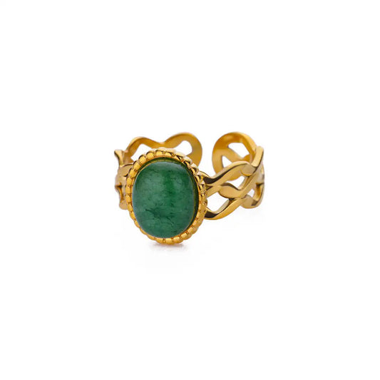 Anillo ajustable verde