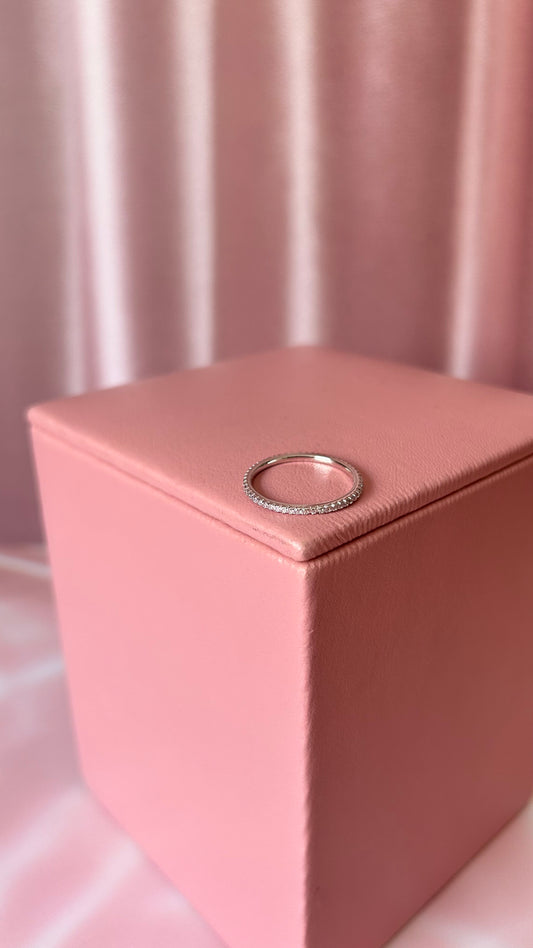 Anillo delgado plata 925 rosa claro