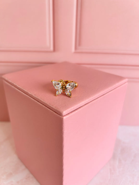 Anillo mariposa cristal