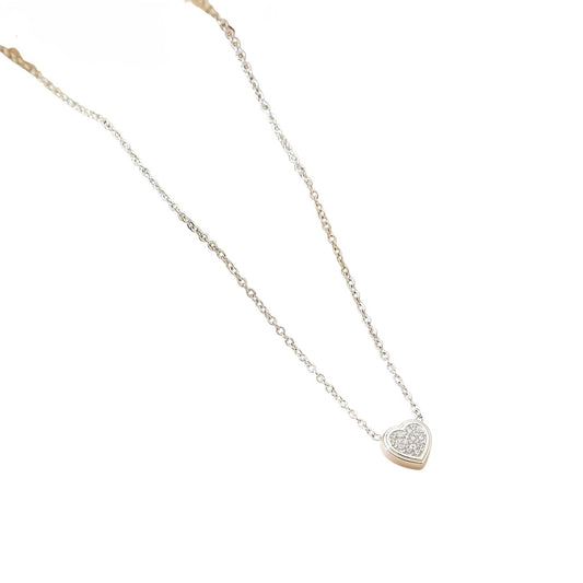 Collar corazón circonia