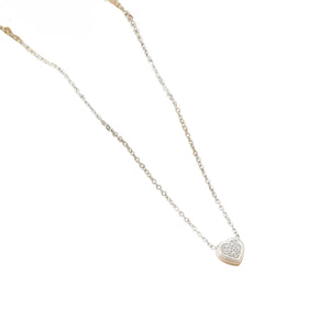 Collar corazón circonia