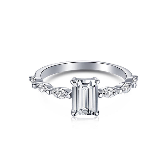 Anillo solitario plata 925