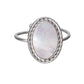 Anillo oval plateado