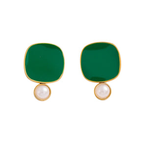 Arete verde perla 🥒