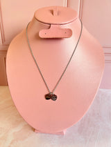 Collar Tiff plateado corazon