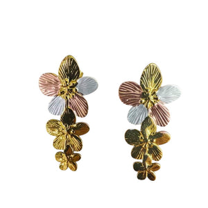 Arete flor tricolor