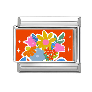Charm flor roja