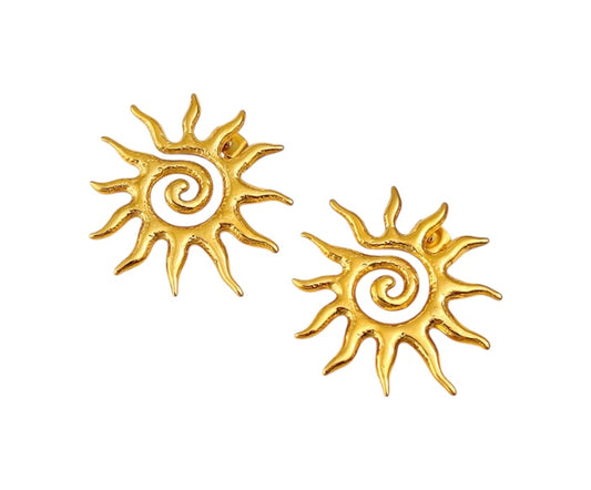 Arete sol dorado