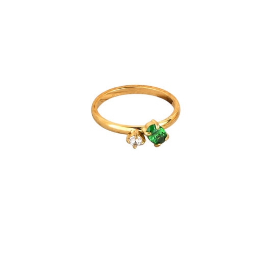 Anillo circonia verde 🥬