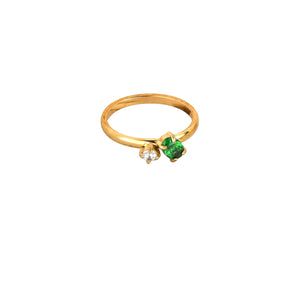 Anillo circonia verde 🥬