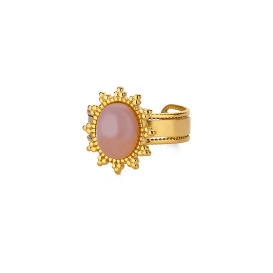 Anillo ajustable sol rosa