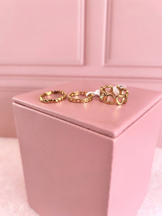 Anillos Corazón distintos tamaños