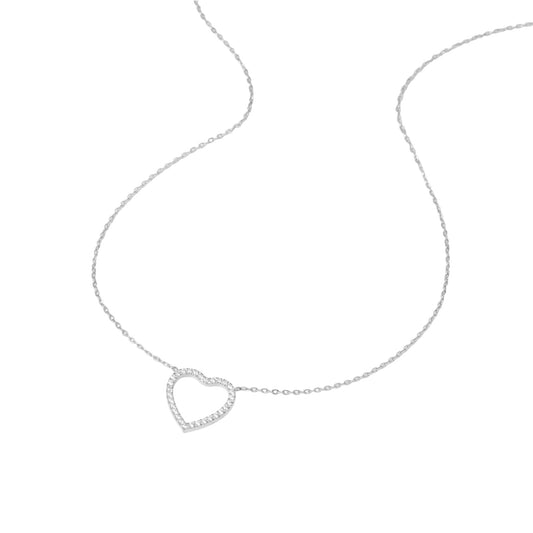 Collar corazón silueta