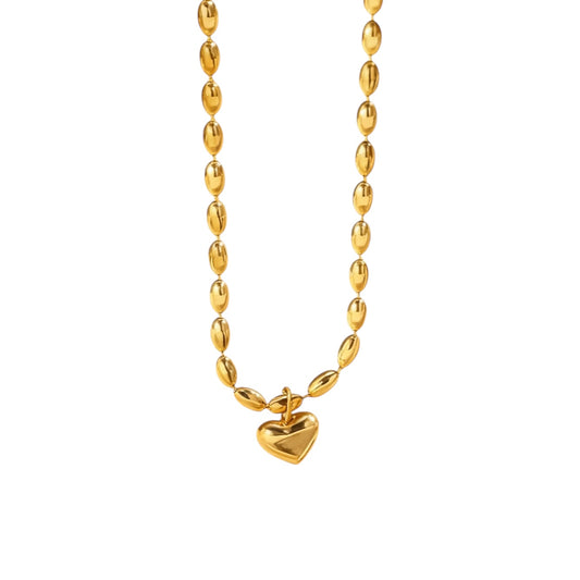 Collar corazón bolita