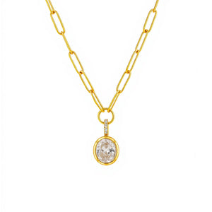 Collar circonia blanca cadena