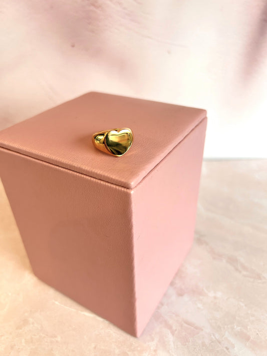 Anillo Corazón Chunky