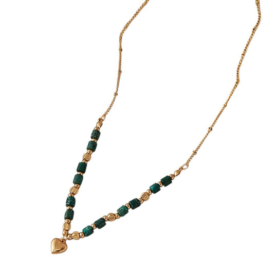 Collar corazón verde 💚
