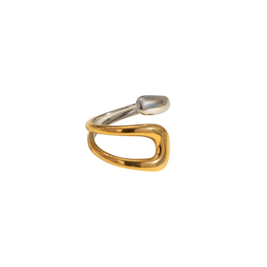 Anillo bicolor irregular
