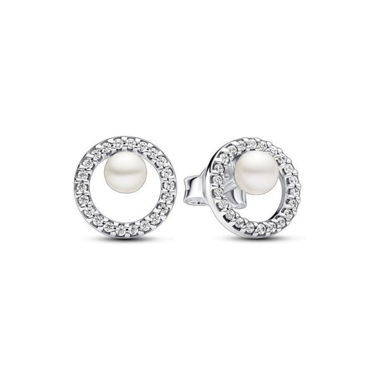Aretes aro perla 925