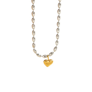 Collar corazón bolita