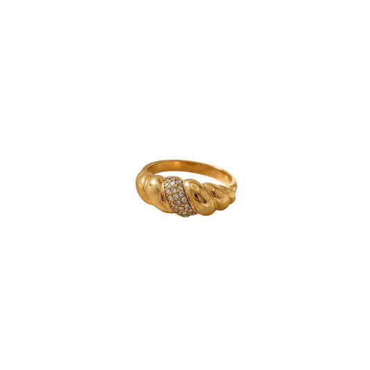 Anillo torcido circonia
