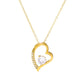 Collar corazón silueta circonia 💙