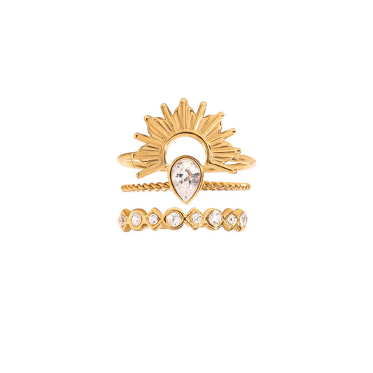 Anillo triple ajustable