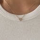 Collar mini corazón circonia