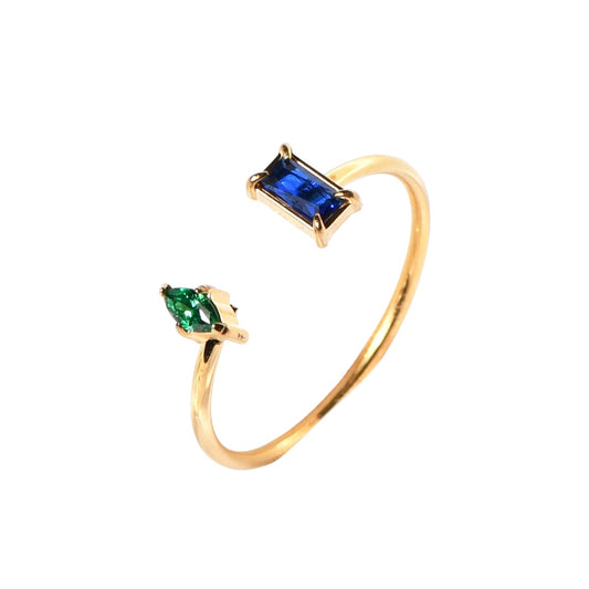 Anillo cristal azul