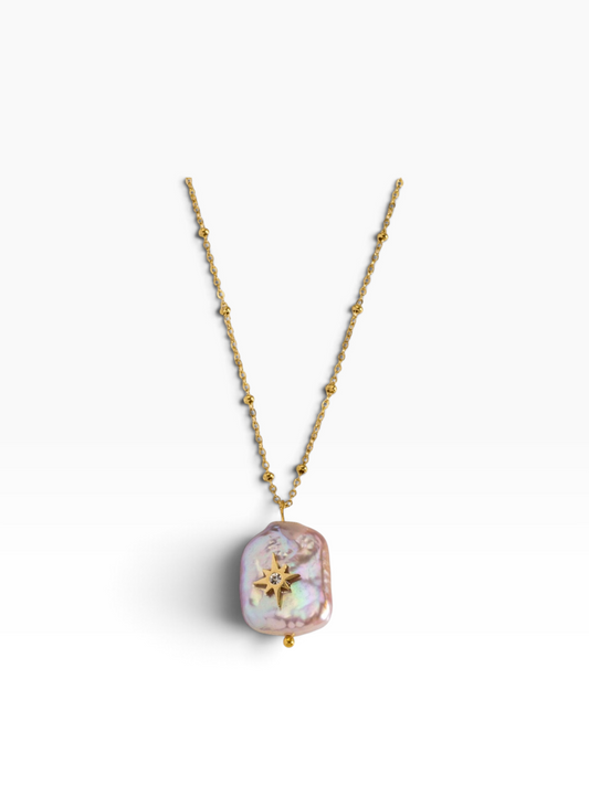 Collar perla y sol