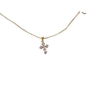 Collar cruz circonia