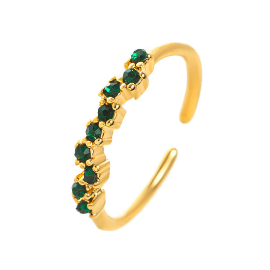 Anillo verde ajustable